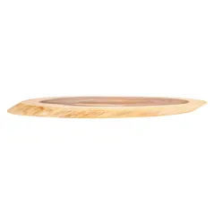 PLATEAUX PRÉSENTATION OVALES WOOD  50,8x20,3x1,9 CM NATUREL BOIS (6 UNITÉ)