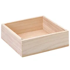 BOÎTE PRÉSENTATION BUFFET WOOD  16x15x5 CM NATUREL BOIS (1 UNITÉ)