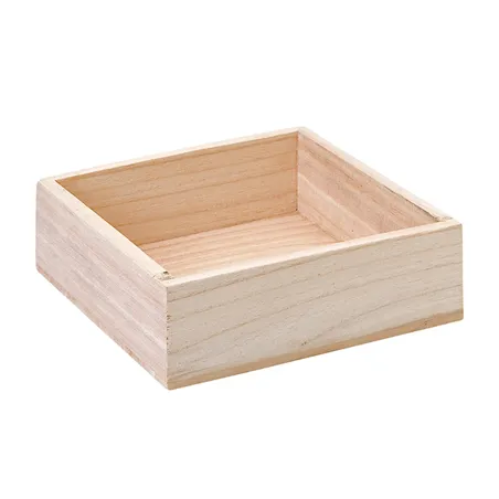 BOÎTE PRÉSENTATION BUFFET WOOD  16x15x5 CM NATUREL BOIS (1 UNITÉ)