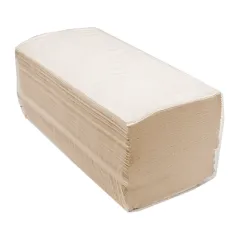 SERVIETTES « ZIGZAG » ECOLABEL 2 COUCHES  37 G/M2 22,5x21 CM NATUREL PAPIER RECYCLÉ (4000 UNITÉ)