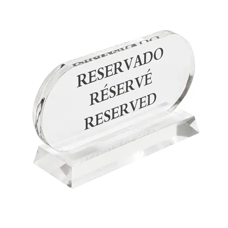 PLAQUE "RESERVADO-RÉSERVÉ-RESERVED"