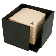DISTRIBUTEUR SERVIETTES BAMBOO  13,5x13,5x10 CM NOIR BAMBOU (1 UNITÉ)