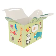 BOÎTES MENU ENFANT 'ZOO' 320 G/M2 15,50x10,50x17,50 CM QUADRICHROMIE CARTON (300 UNITÉ)