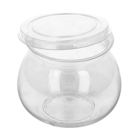 250 CONTENANTS FROMAGE BLANC + COUVERCLE  140 ML Ø6x6,1 CM TRANSPARENT PET (250 UNITÉ)