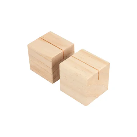 2 U. SUPPORTS CUBIQUES POUR ARDOISES   4,8 CM NATUREL BOIS (8 UNITÉ)