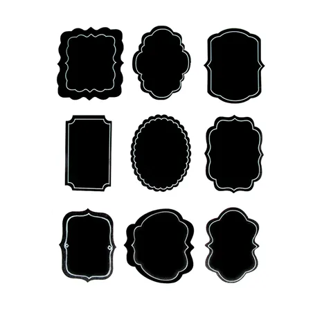 2H. 18U. ÉTIQUETTES FORMES VARIÉES