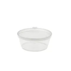 PETITS POTS + COUVERCLE INCLUS  60 ML Ø6/4,6x2.5 CM TRANSPARENT PP (1000 UNITÉ)
