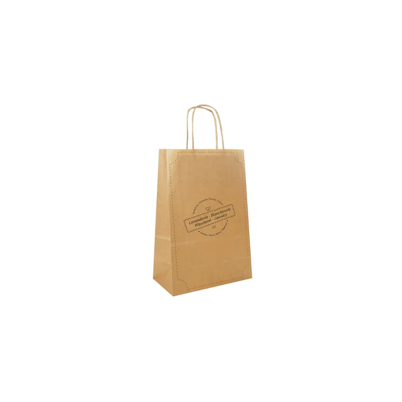 SACS SOS POUR BLANCHISSERIE  90 G/M2 32+16x43 CM NATUREL KRAFT (250 UNITÉ)