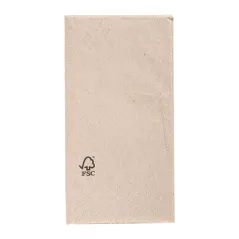 SERVIETTES ECOLABEL 2 PLIS P.1/8 FEEL GREEN  18 G/M2 40x40 CM NATUREL OUATE RECYCLÉE (1800 UNITÉ)