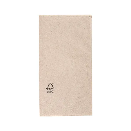 SERVIETTES ECOLABEL 2 PLIS P.1/8 FEEL GREEN  18 G/M2 40x40 CM NATUREL OUATE RECYCLÉE (1800 UNITÉ)
