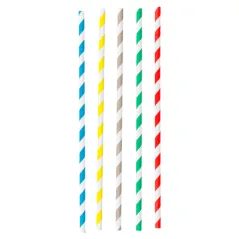 PAILLES FLEXIBLES À FRANGES PAPER  Ø0,60x23 CM ASSORTI PAPIER (3000 UNITÉ)