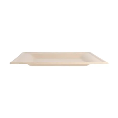 ASSIETTES CARRÉES BIONIC  20x20x1 CM NATUREL BAGASSE (500 UNITÉ)