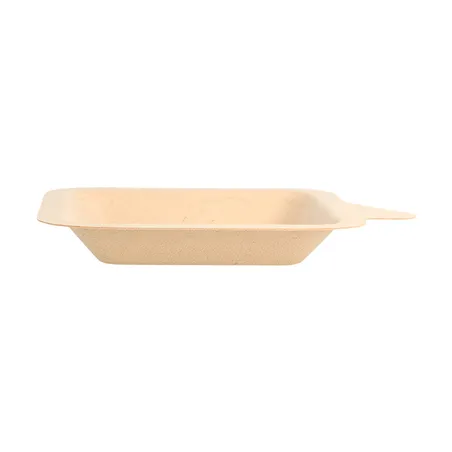 ASSIETTES CARRÉES BIONIC  11x11x1,7 CM NATUREL BAGASSE (1000 UNITÉ)