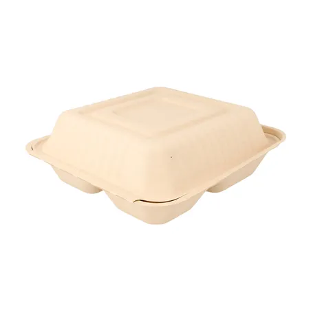 COQUILLES "M" 3 COMPART. BIONIC 800 ML 20x20x7,5 CM NATUREL BAGASSE (200 UNITÉ)