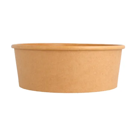 POTS SALADIERS  1300 ML - 43,3 oz 320 + 18 PE G/M2 Ø 18,4/16x6,6 CM NATUREL KRAFT (300 UNITÉ)