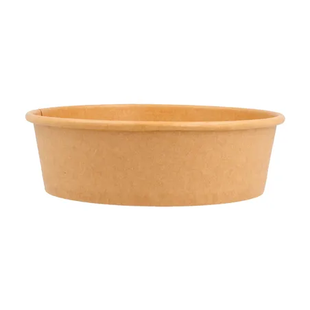 POTS SALADIERS  500 ML - 16,7 oz 300 + 18 PE G/M2 Ø15/12,8x4,5 CM NATUREL KRAFT (300 UNITÉ)
