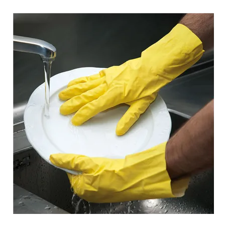 GANTS   SIZE: L JAUNE LATEX (24 UNITÉ)
