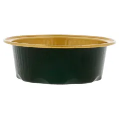 RÉCIPIENTS PÂTISSERIE  50 ML Ø7x2,5 CM OR/NOIR ALUMINIUM (100 UNITÉ)