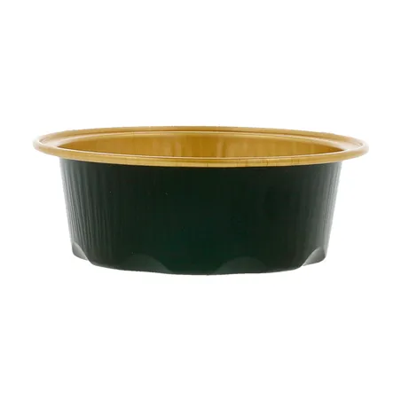 RÉCIPIENTS PÂTISSERIE  50 ML Ø7x2,5 CM OR/NOIR ALUMINIUM (100 UNITÉ)