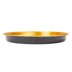 RÉCIPIENTS PÂTISSERIE  900 ML Ø24,2x2,7 CM OR/NOIR ALUMINIUM (50 UNITÉ)