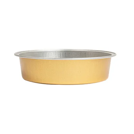 RÉCIPIENTS PÂTISSERIE  215 ML Ø11,8x3 CM ARGENT/OR ALUMINIUM (100 UNITÉ)
