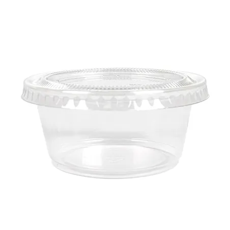 50 PETITS POTS + 50 COUVERCLES  100 ML Ø7,4x3,5 CM TRANSPARENT PP (24 UNITÉ)