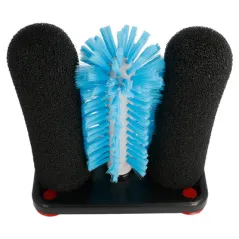 LAVE-VERRES 2 ÉPONGES + 1 BROSSES   10x18,7x19,5 CM ASSORTI LDPE (1 UNITÉ)