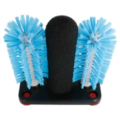 LAVE-VERRES 1 ÉPONGE + 2 BROSSES   10x18,7x19,5 CM ASSORTI LDPE (1 UNITÉ)