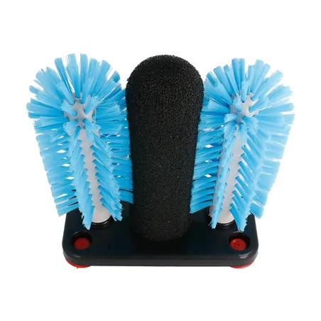 LAVE-VERRES 1 ÉPONGE + 2 BROSSES   10x18,7x19,5 CM ASSORTI LDPE (1 UNITÉ)