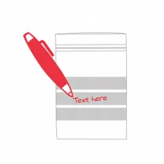 SACS 3 BANDES AVEC FERMETURE ZIP  92 G/M2 50µ 33x40 CM TRANSPARENT LDPE (500 UNITÉ)