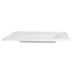 ASSIETTES CARRÉES BIONIC 16x16x1,5 CM BLANC BAGASSE (500 UNITÉ)