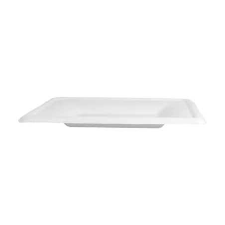 ASSIETTES CARRÉES BIONIC  16x16x1,5 CM BLANC BAGASSE (500 UNITÉ)
