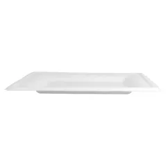 ASSIETTES CARRÉES BIONIC 20x20x1,5 CM BLANC BAGASSE (500 UNITÉ)
