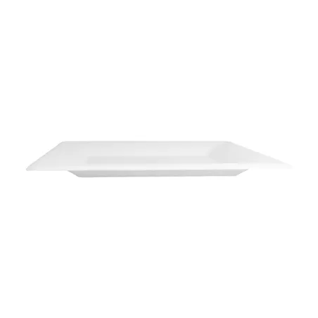 ASSIETTES CARRÉES BIONIC  26,2x26,2x1,9 CM BLANC BAGASSE (300 UNITÉ)