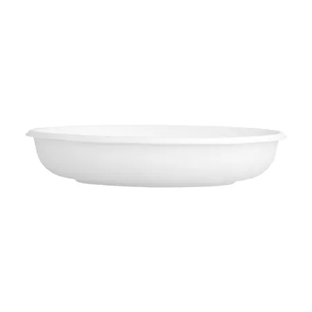 ASSIETTES OVALES BIONIC  20,3x13,5x4 CM BLANC BAGASSE (300 UNITÉ)