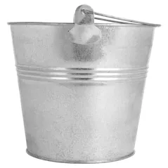 MINI SEAUX ARTINOX  Ø 14x14 CM ARGENTE METAL (12 UNITÉ)