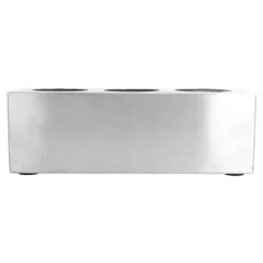 PORTE 3 POIRES À SAUCES 240 ML   23x8,5x8 CM ARGENTE INOX (1 UNITÉ)