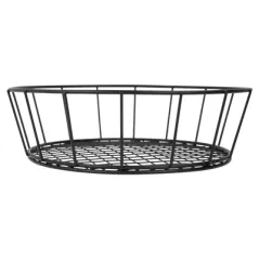 BASKET ROND   Ø 24,1x7 CM NOIR ACIER (12 UNITÉ)