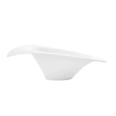BOLS IRRÉGULIERS   26x21x7,2 CM BLANC PORCELAINE (4 UNITÉ)