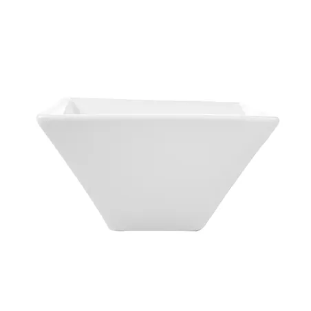 BOLS CARRÉS  300 ML 12,2x6 CM BLANC PORCELAINE (6 UNITÉ)