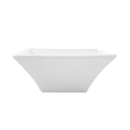BOLS CARRÉS  500 ML 14,9x5,5 CM BLANC PORCELAINE (6 UNITÉ)