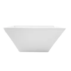 BOLS CARRÉS  1000 ML 17,5x7 CM BLANC PORCELAINE (3 UNITÉ)