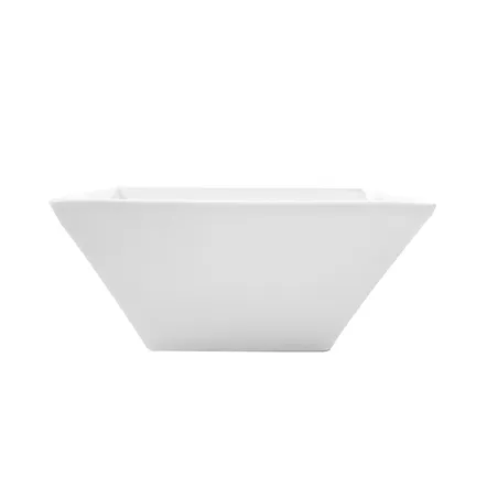 BOLS CARRÉS  1000 ML 17,5x7 CM BLANC PORCELAINE (3 UNITÉ)