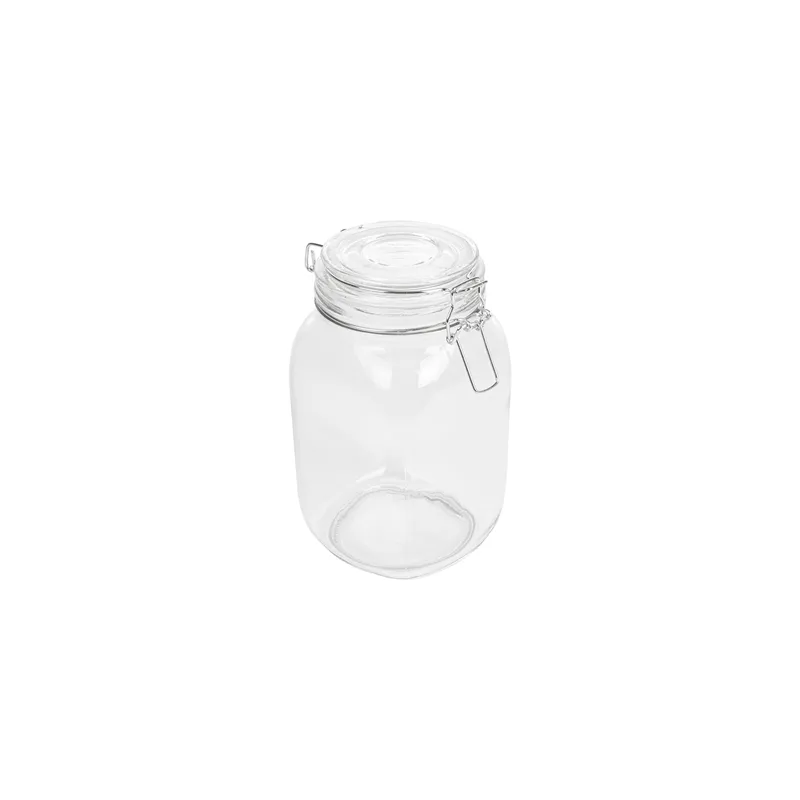 POT STOCKAGE + FERMETURE CLIP WAKI GLASS 1,5 L Ø 10,5x19,5 CM TRANSPARENT VERRE (12 UNITÉ)