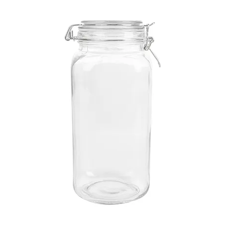 POT STOCKAGE + FERMETURE CLIP WAKI GLASS 2 L Ø 10,5x26 CM TRANSPARENT VERRE (12 UNITÉ)