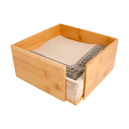 DISTRIBUTEUR SERVIETTES BAMBOO  21x21x10 CM NATUREL BAMBOU (1 UNITÉ)