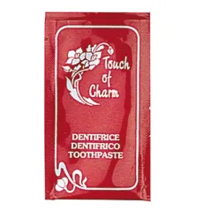 SACHETS DENTIFRICE 'TOUCH OF CHARM' 3 ML 4,5x8 CM BORDEAUX (500 UNITÉ)