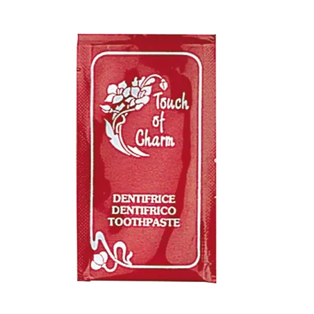 SACHETS DENTIFRICE 'TOUCH OF CHARM' 3 ML 4,5x8 CM BORDEAUX (500 UNITÉ)