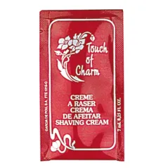 SACHETS CRÈME À RASER 'TOUCH OF CHARM' 5 ML 4,5x8 CM BORDEAUX PET (2000 UNITÉ)