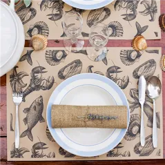 SETS DE TABLE OFFSET FEEL GREEN 'SEA' 70 G/M2 31x43 CM NATUREL PAPIER RECYCLÉ (2000 UNITÉ)